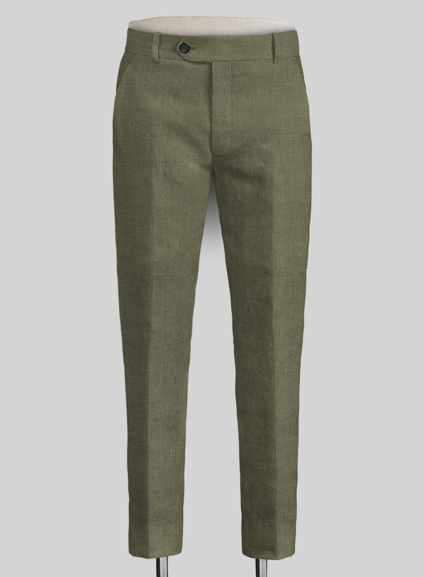 Italian French Green Linen Suit - StudioSuits