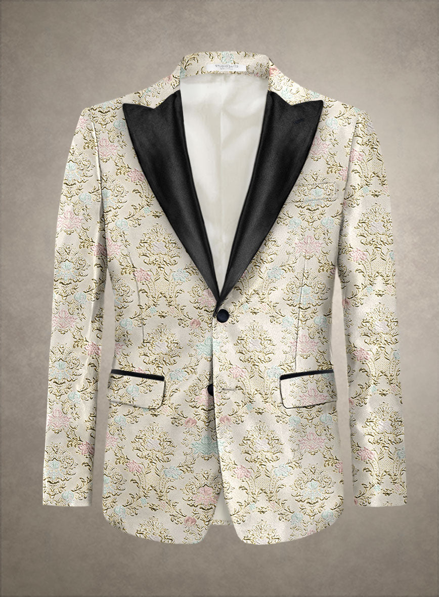 Italian Golden Rocaille Tuxedo Jacket - StudioSuits