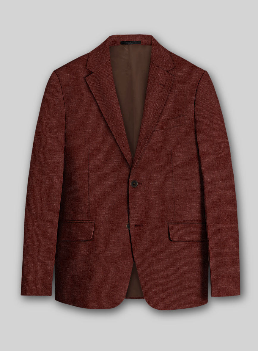 Italian Linen Terra Brown Jacket - StudioSuits