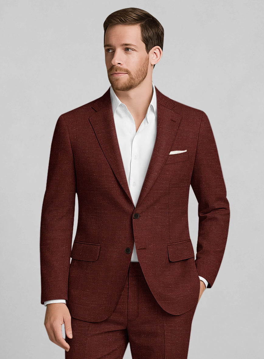 Italian Linen Terra Brown Jacket - StudioSuits