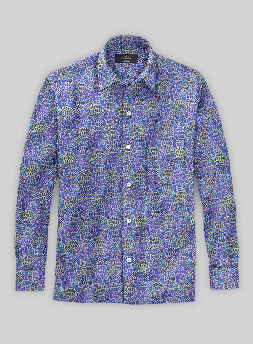 Italian Linen Damaxo Shirt - StudioSuits