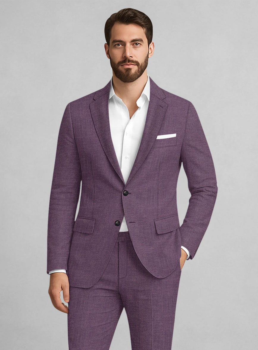 Italian Linen Lilac Mist Jacket - StudioSuits