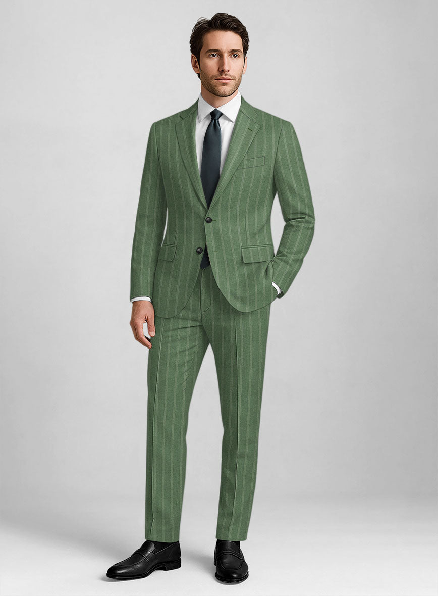 Italian Linen Mossaro Stripe Suit - StudioSuits