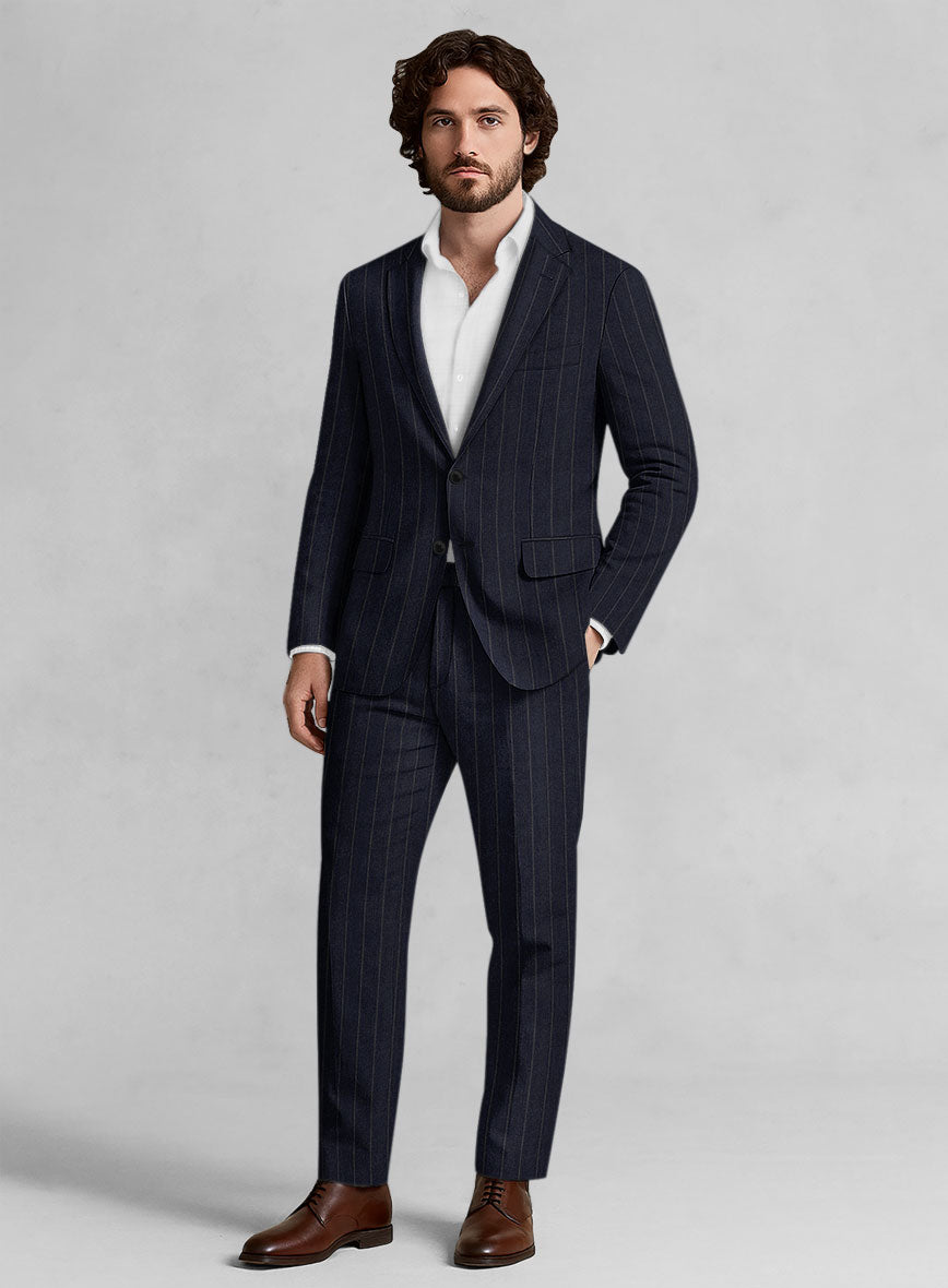 Italian Linen Naviero Stripe Suit - StudioSuits