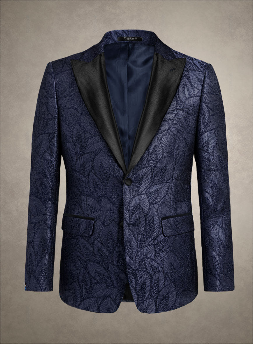 Italian Midnight Opulenza Tuxedo Jacket - StudioSuits