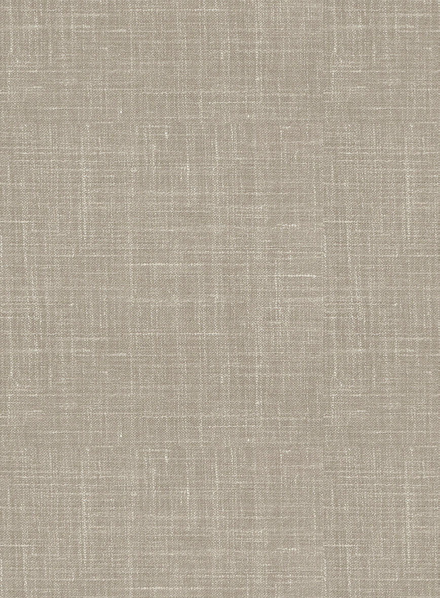 Italian Murano Beige Wool Linen Pants - StudioSuits