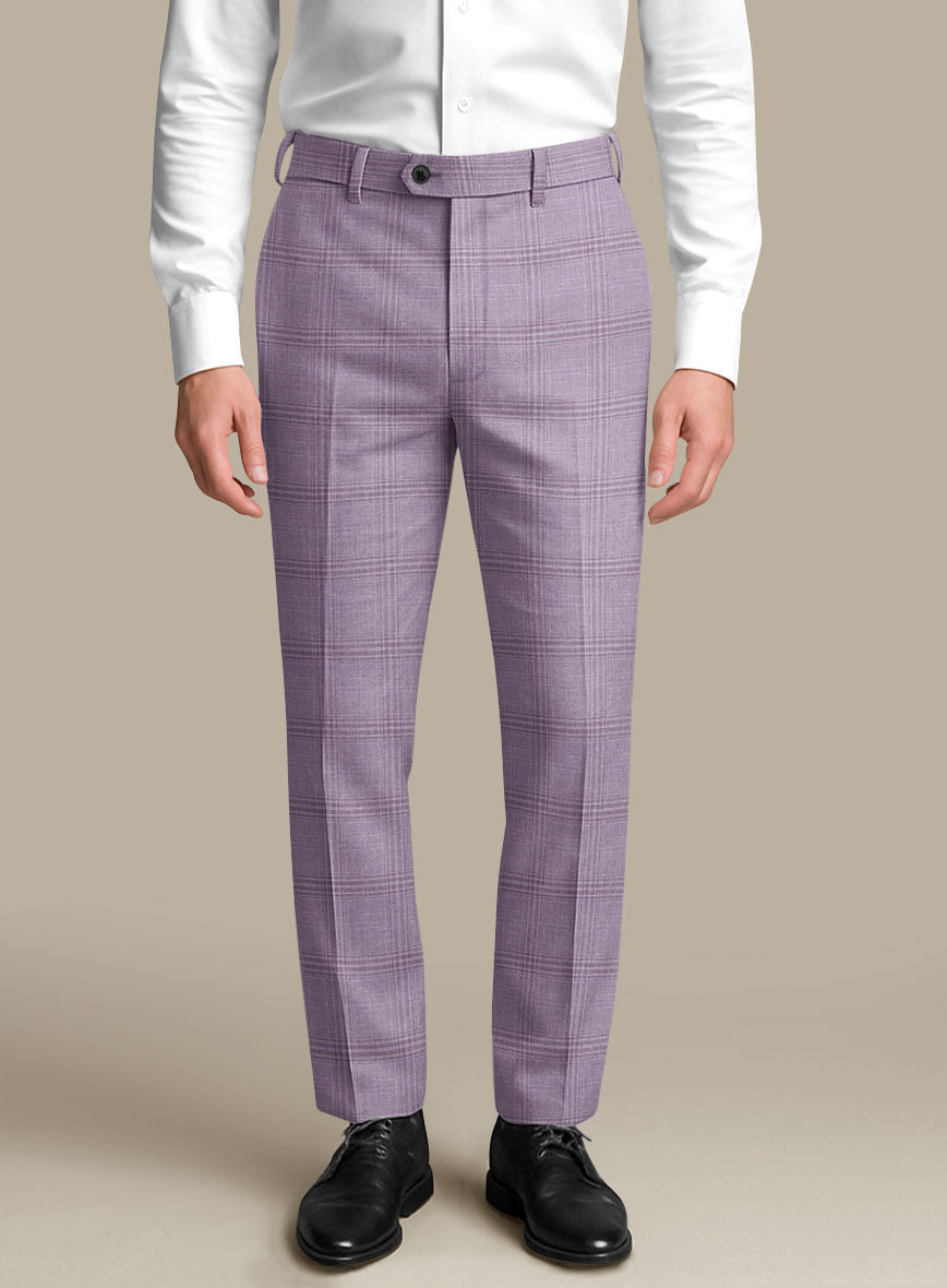Italian Murano Esar Lavender Wool Linen Silk Pants StudioSuits Italian Murano Esar Lavender Wool Linen Silk Pants StudioSuits