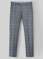 Italian Murano Gnatio Blue Gray Wool Linen Pants