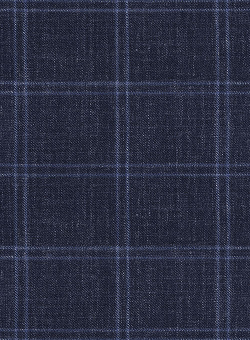 Italian Murano Manico Blue Wool Pants - StudioSuits