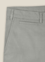 Italian Petrol Gray Cotton Stretch Shorts - StudioSuits