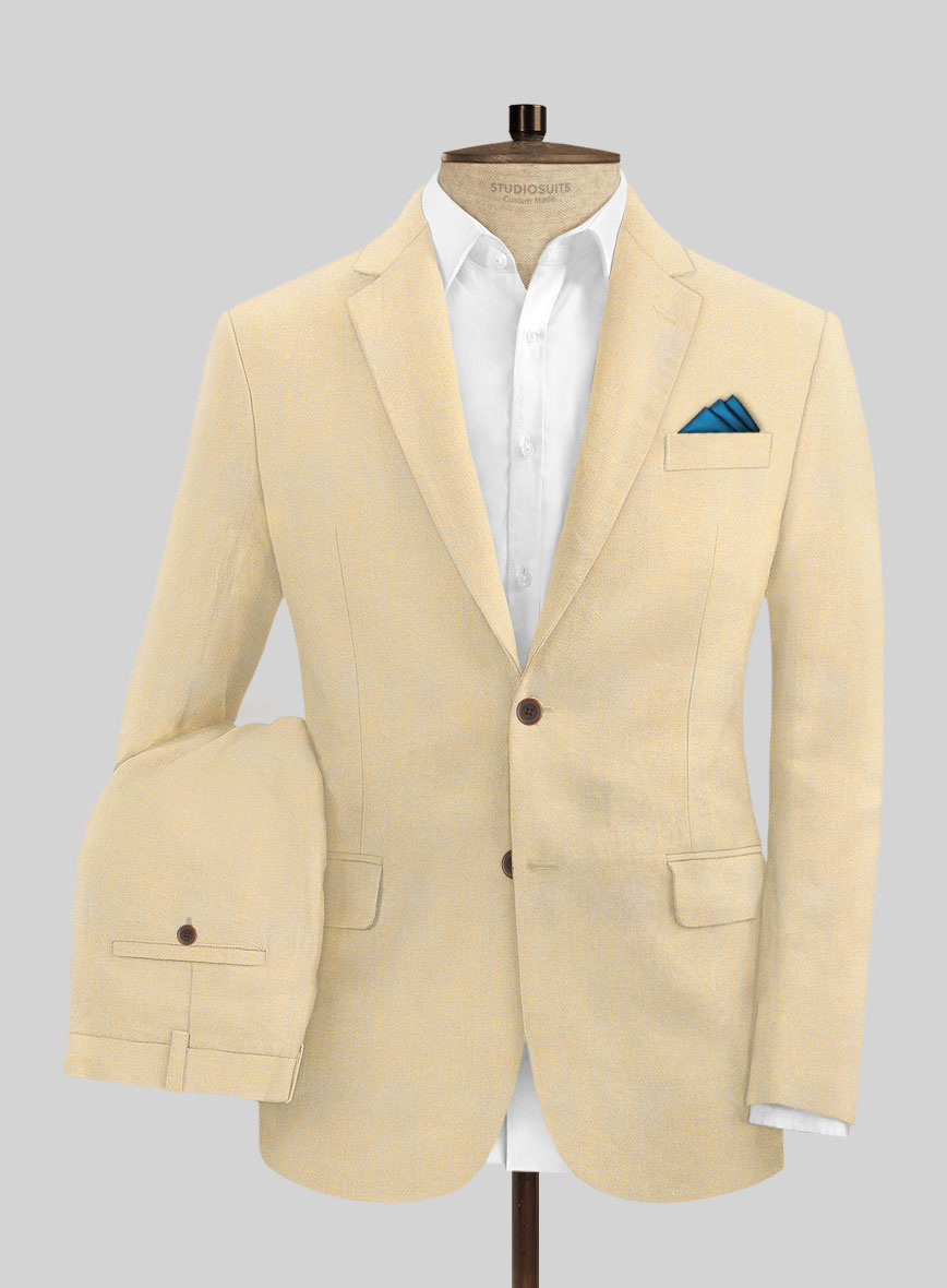 Italian Prato Musk Linen Suit - StudioSuits