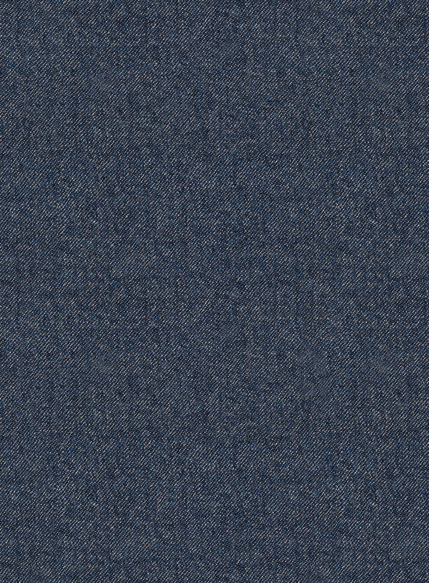 Italian Quelo Indigo Blue Twill Flannel Jacket - StudioSuits