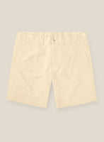 Italian Sandy Beach Cotton Stretch Shorts - StudioSuits
