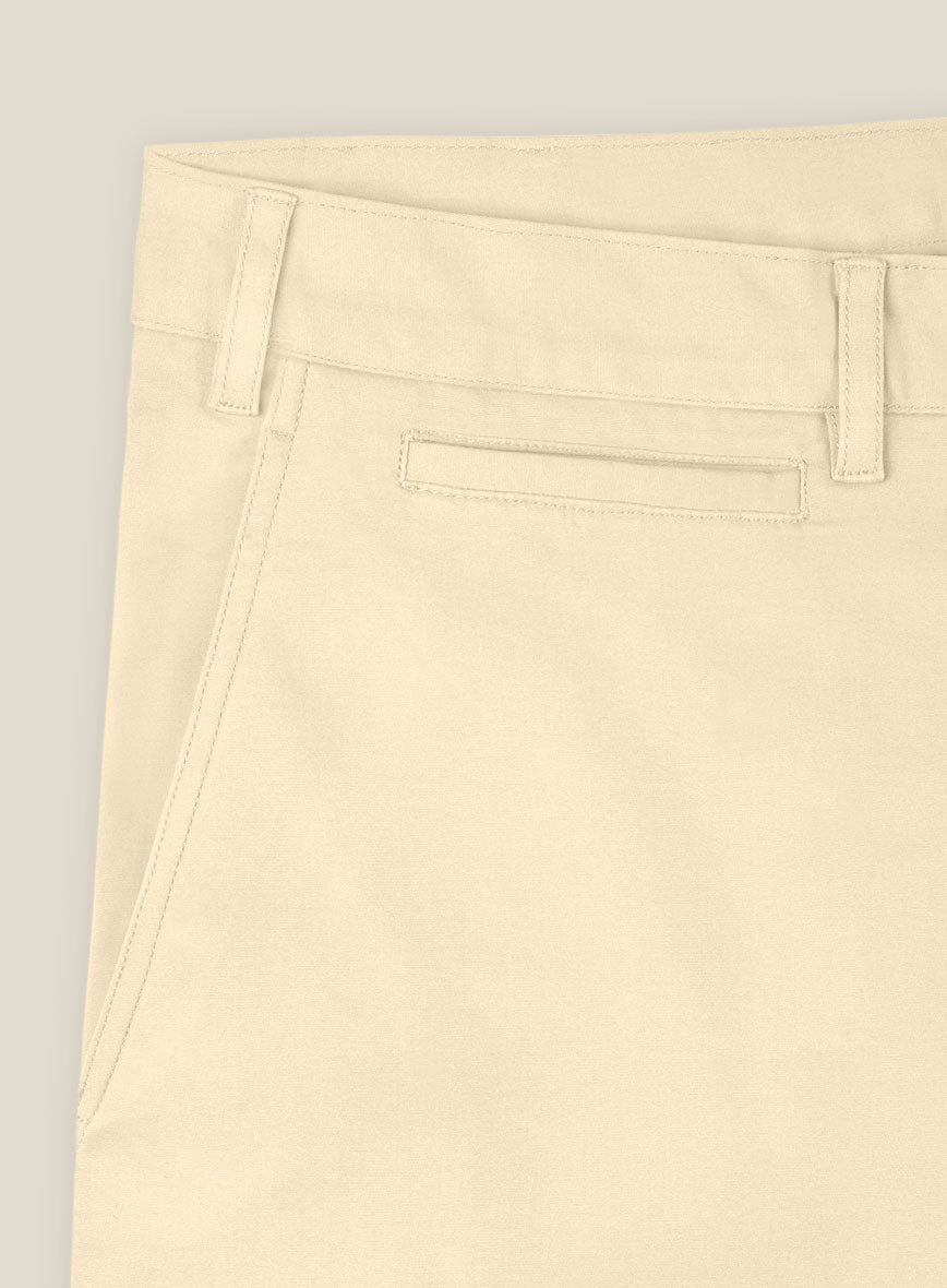 Italian Sandy Beach Cotton Stretch Shorts - StudioSuits