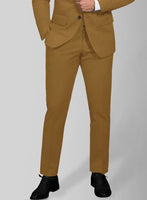 Italian Tan Cotton Stretch Suit - StudioSuits