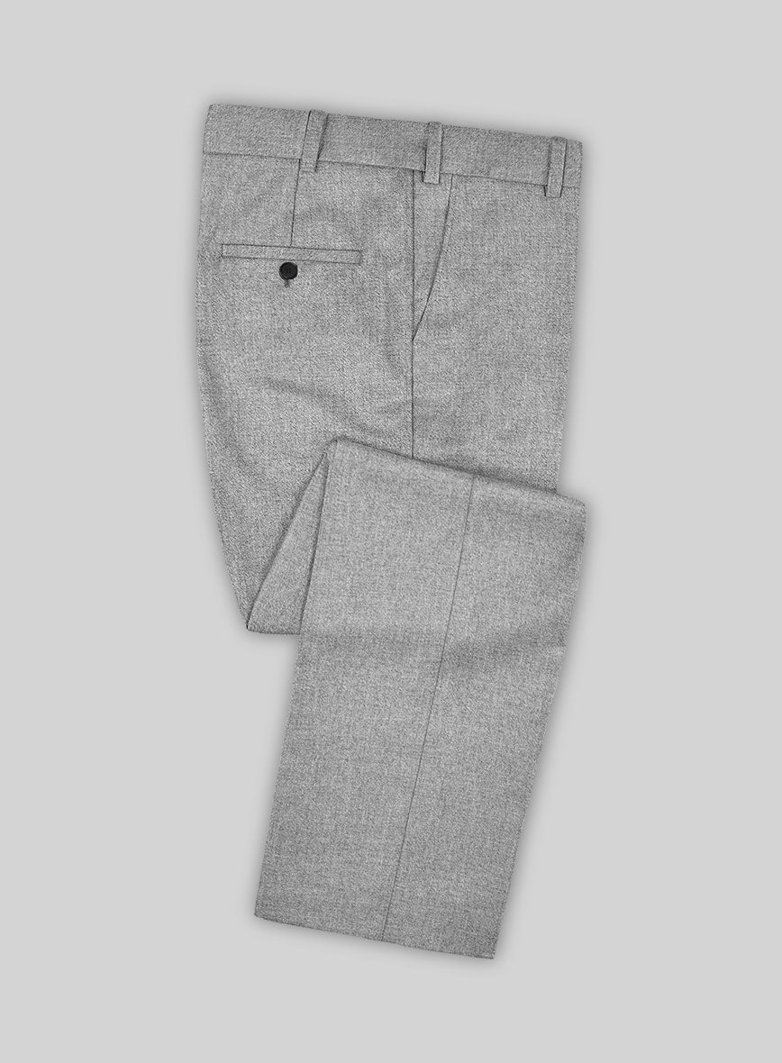 Italian Turna Light Gray Flannel Pants – StudioSuits