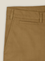 Italian Walnut Brown Cotton Stretch Shorts - StudioSuits