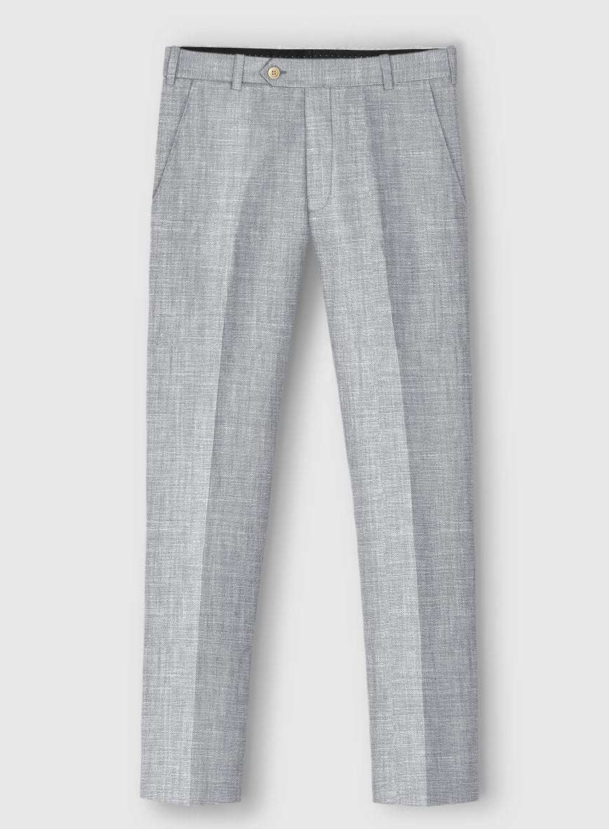 Italian Zod Light Gray Linen Pants