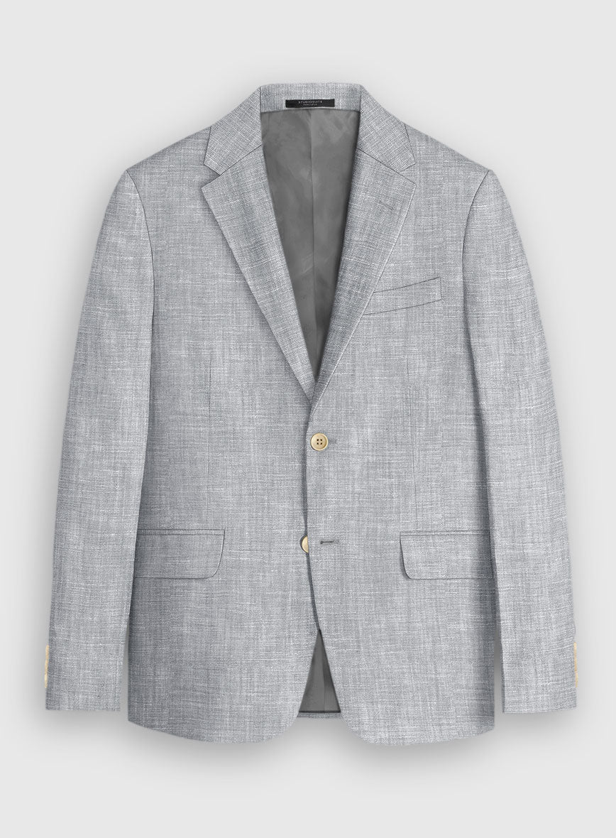 Italian Zod Light Gray Linen Suit