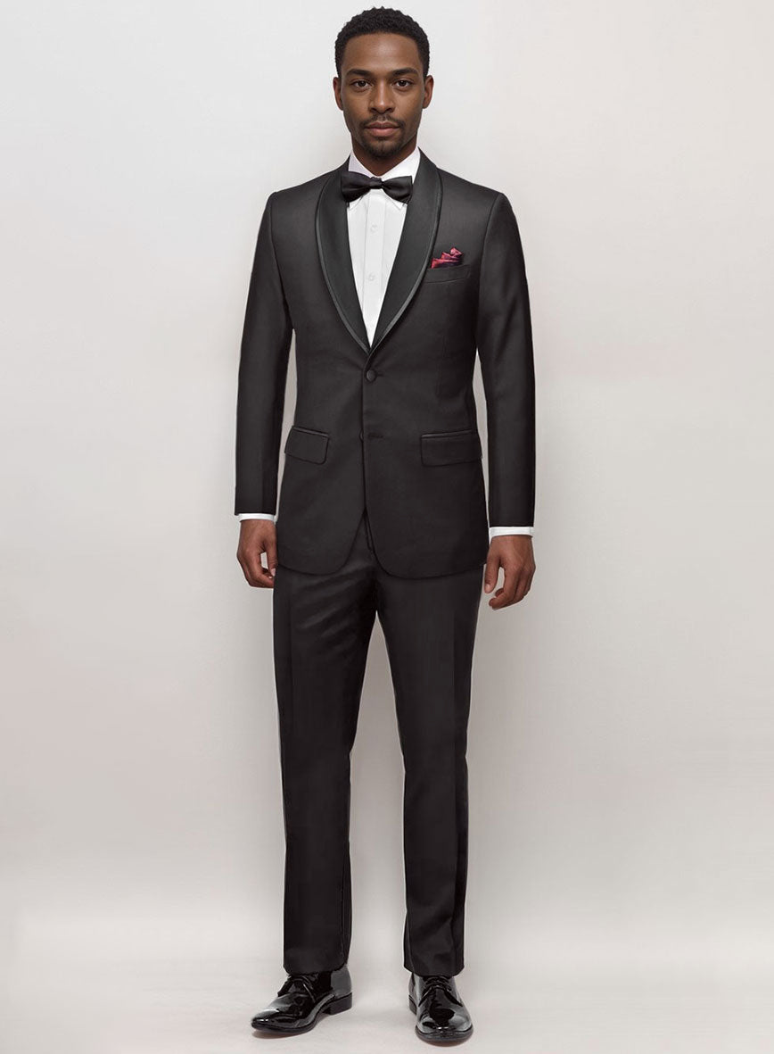 Men's Italian Style Black Wool Tuxedo