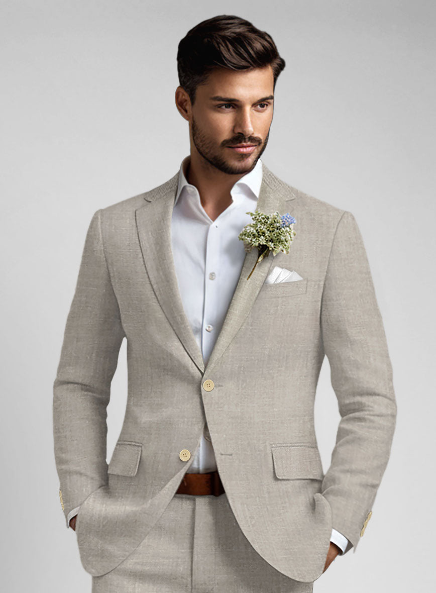 Ivy Beige Linen Suit - StudioSuits
