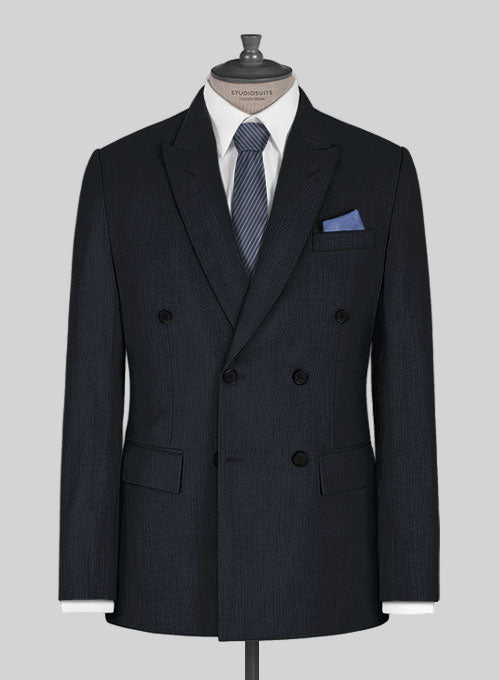 Kingsman Double Breasted Blue Wool Suit - StudioSuits