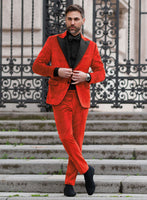 Kingsman Orange Velvet Tuxedo Suit - StudioSuits