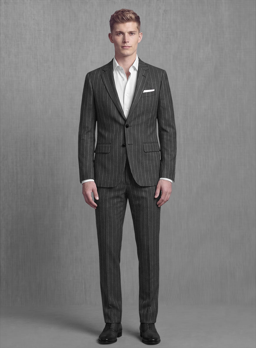 Lanificio Zegna Loop Adana Gray Stripe Wool Suit – StudioSuits