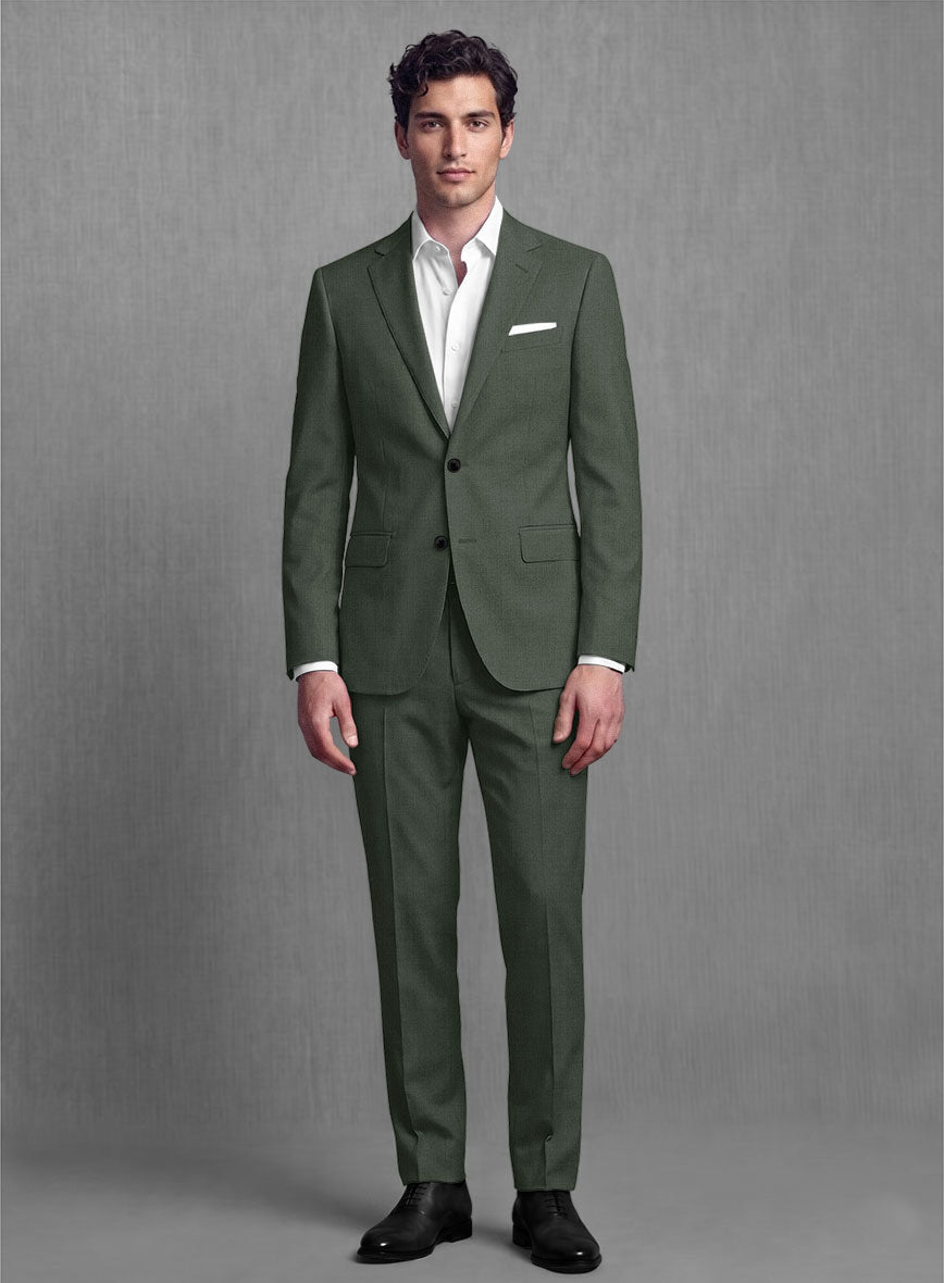 Lanificio Zegna Trofeo Dark Green Wool Suit – StudioSuits
