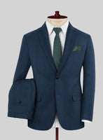Lanificio Zegna Trofeo Flat Blue Wool Suit - StudioSuits
