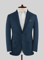 Lanificio Zegna Trofeo Flat Blue Wool Suit - StudioSuits