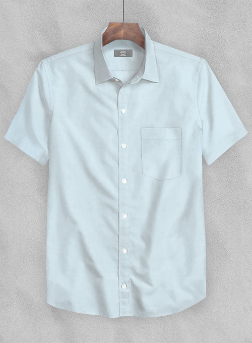 Light Blue Stretch Poplene Shirt - StudioSuits