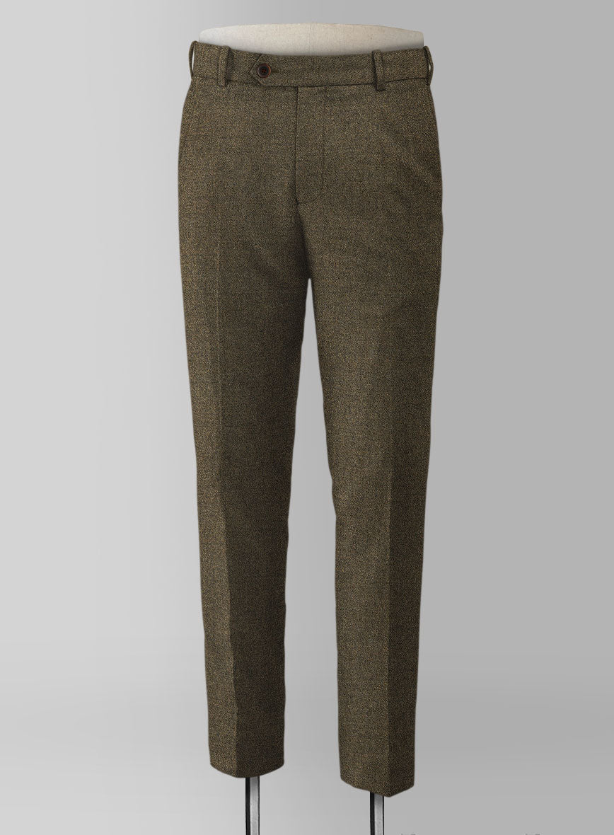 Light Weight Rust Brown Tweed Pants - StudioSuits