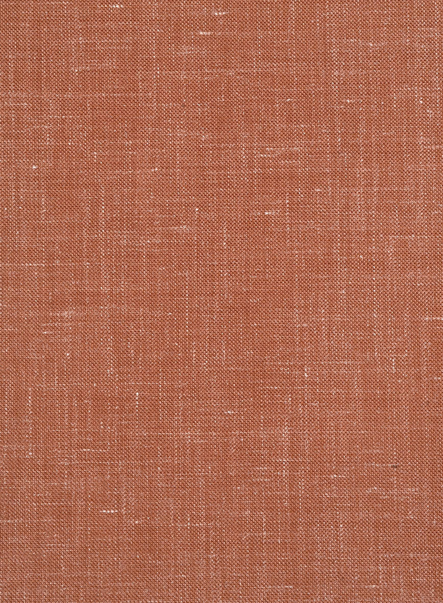 London Loom Orange Rust Travin Wool Linen Suit - StudioSuits