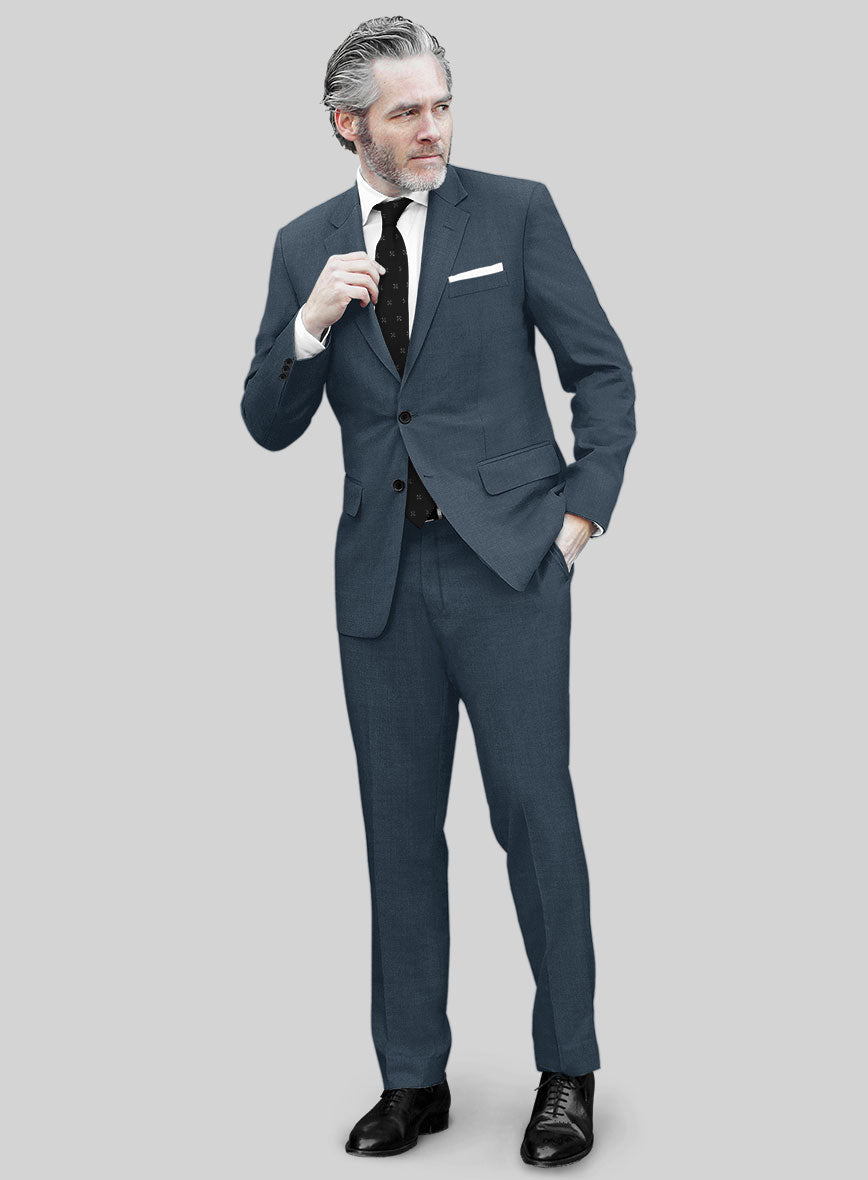 Marco Stretch Space Blue Wool Suit - StudioSuits