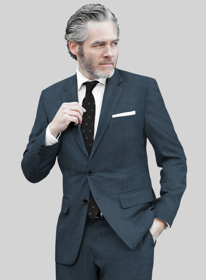 Marco Stretch Space Blue Wool Suit - StudioSuits