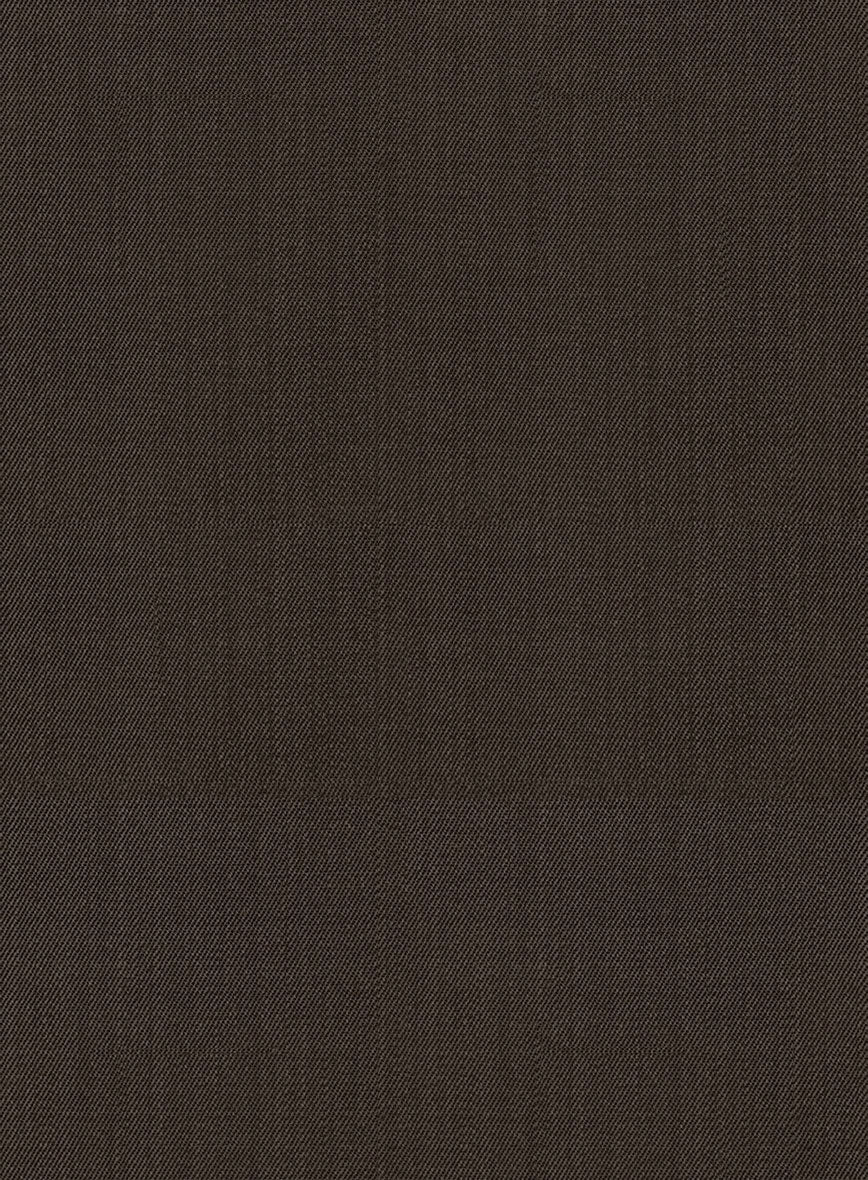 Marco Stretch Coffee Brown Wool Pants - StudioSuits