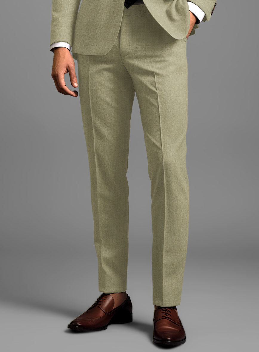 Marco Stretch Dark Khaki Wool Pants - StudioSuits