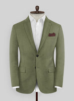 Marco Stretch Moss Green Wool Jacket - StudioSuits