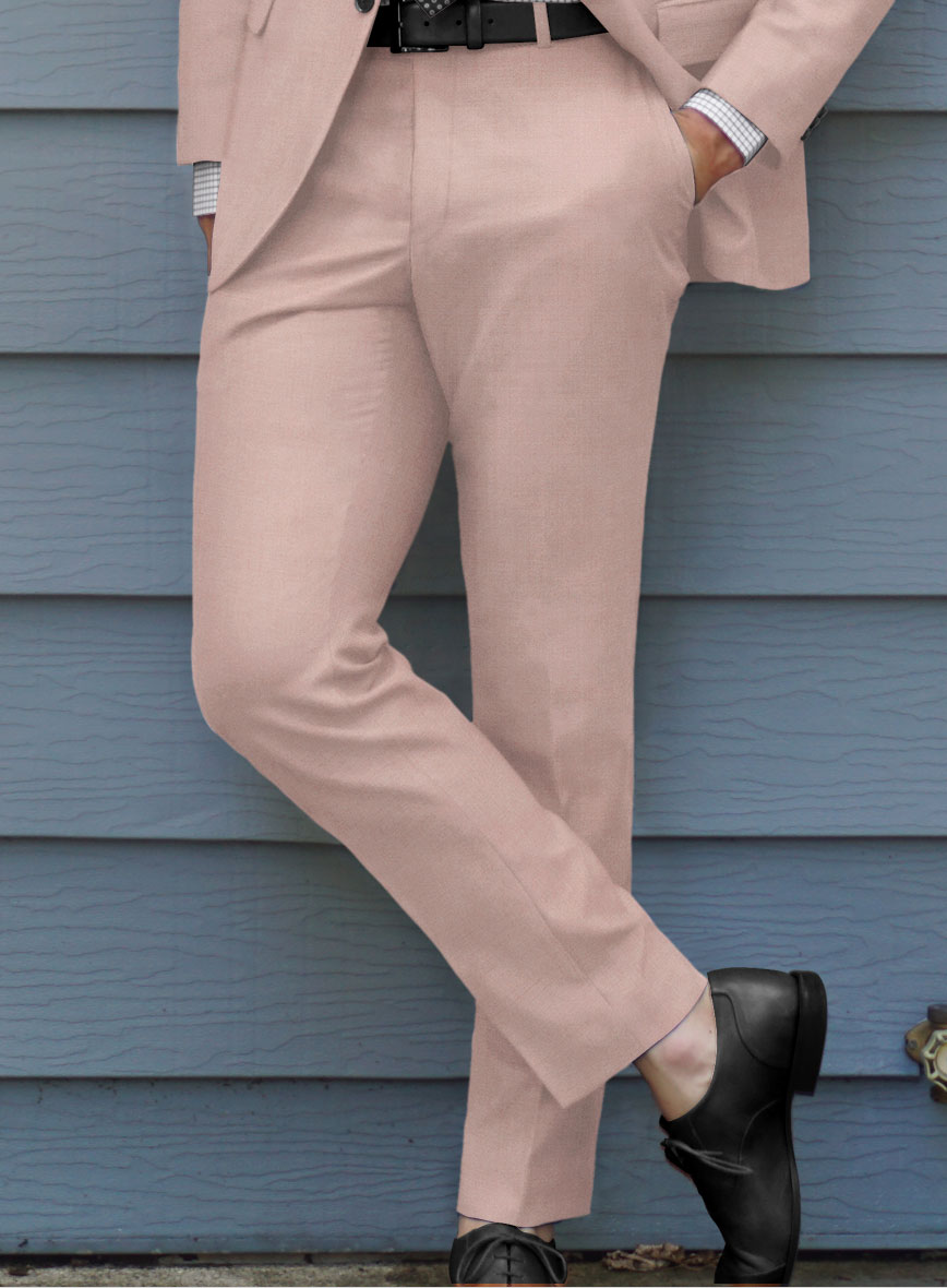 Marco Stretch Pink Wool Pants - StudioSuits