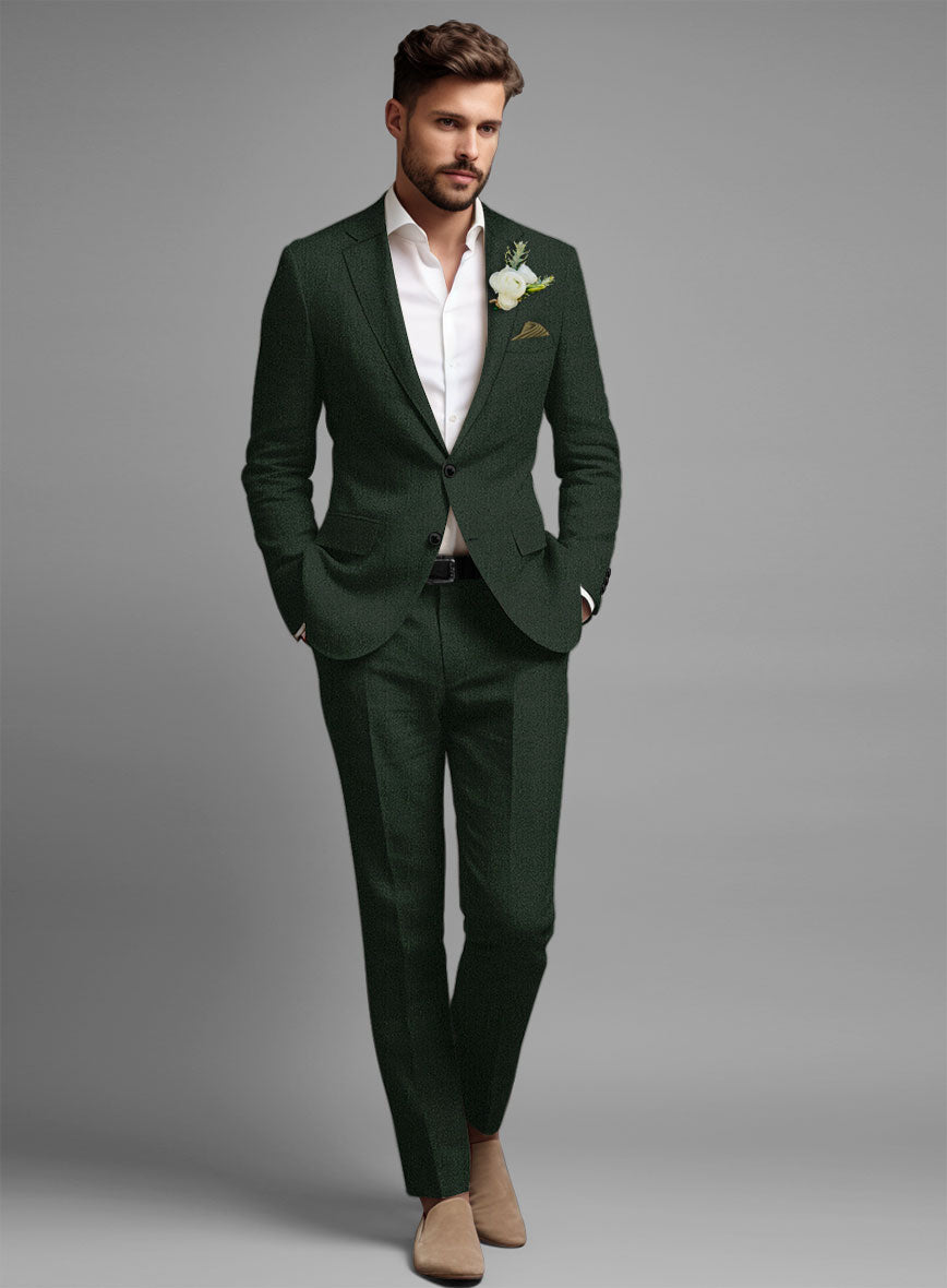 Men's Martini Green Linen Suit by StudioSuits Men's Martini Green Linen Suit by StudioSuits