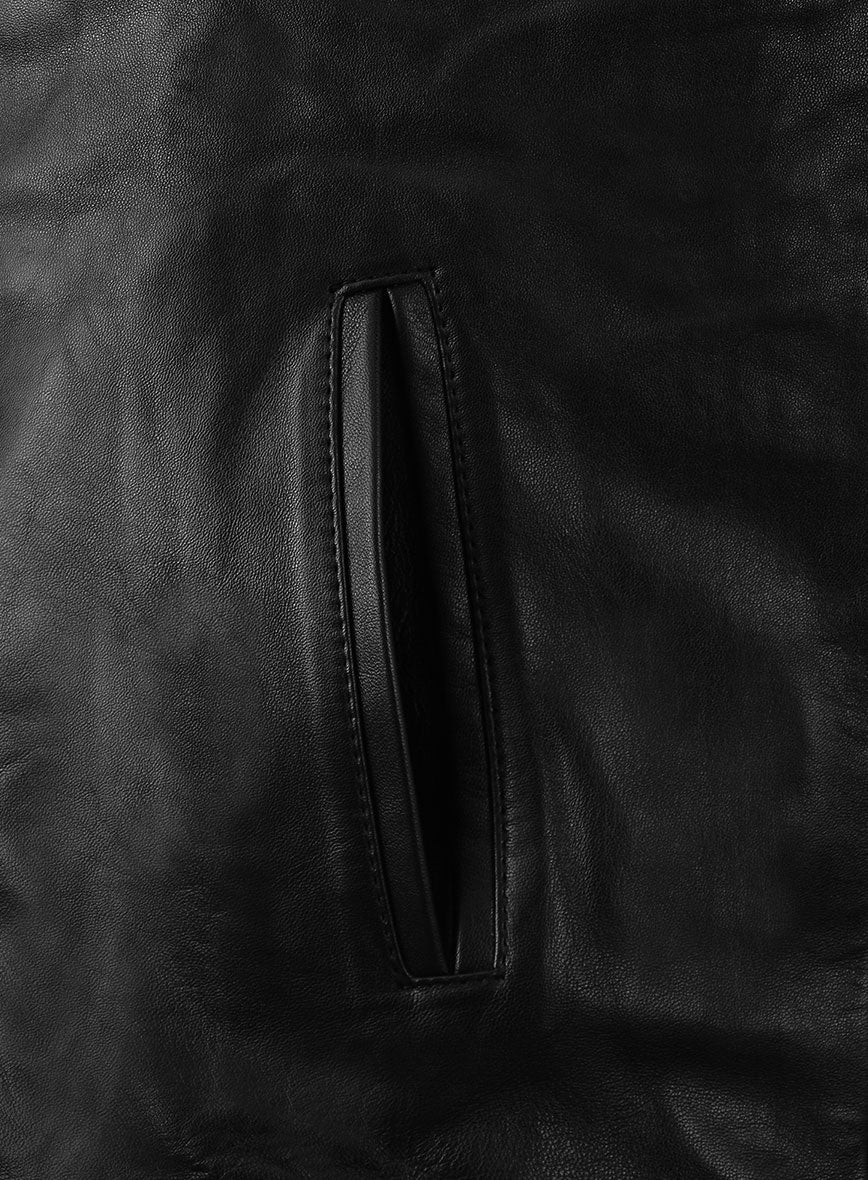 MavenBlaze Black Leather Jacket - StudioSuits