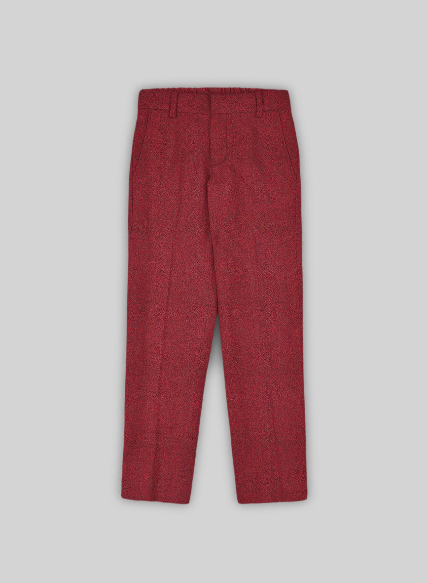 Melange Titan Red Tweed Boys Suit - StudioSuits