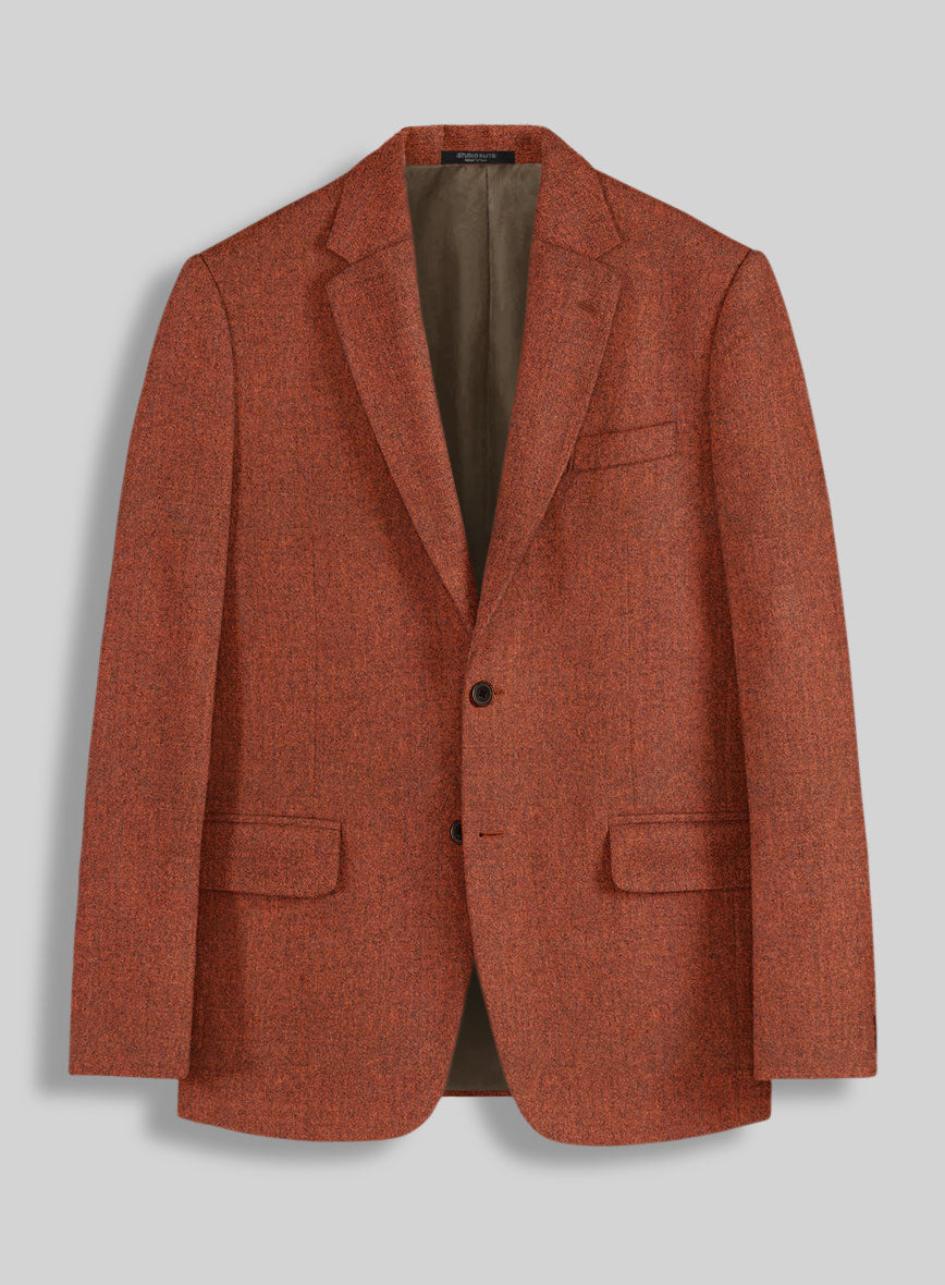 ジャケット・アウター MASU MELANGE TWEED TAILORED JACKET Melange Titan Rust Tweed Jacket – StudioSuits