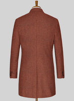 Melange Titan Rust Tweed Overcoat - StudioSuits