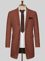 Melange Titan Rust Tweed Overcoat - StudioSuits