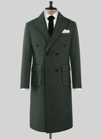 Musto Green Heavy Tweed Overcoat - StudioSuits