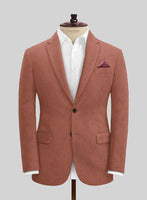 Naples Dark Salmon Pink Tweed Jacket - StudioSuits