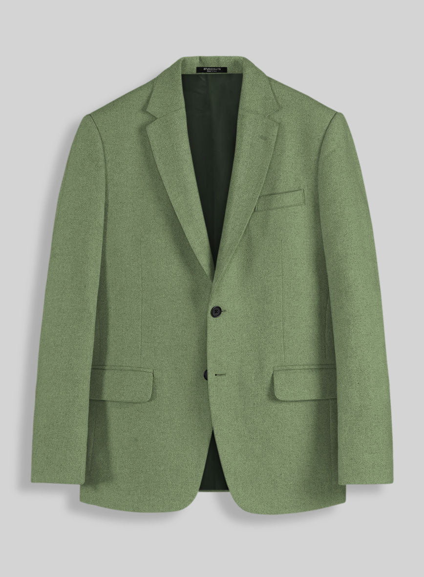 Naples Honeydew Green Tweed Suit - StudioSuits