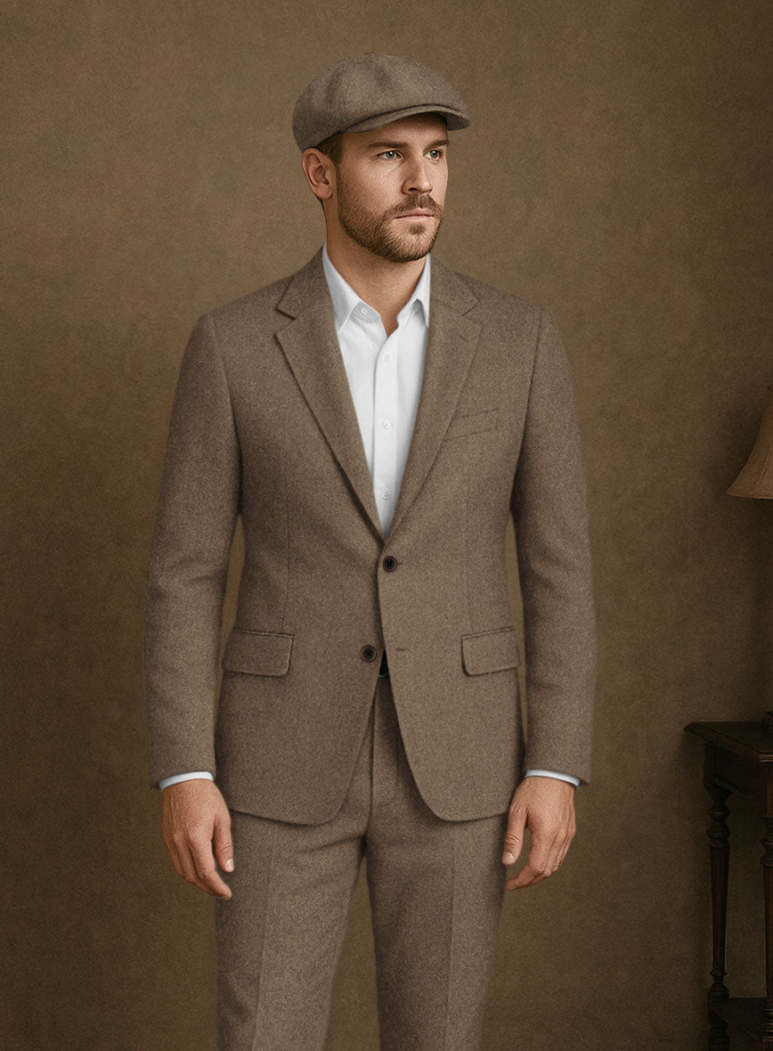 Naples Oak Wood Tweed Suit - StudioSuits